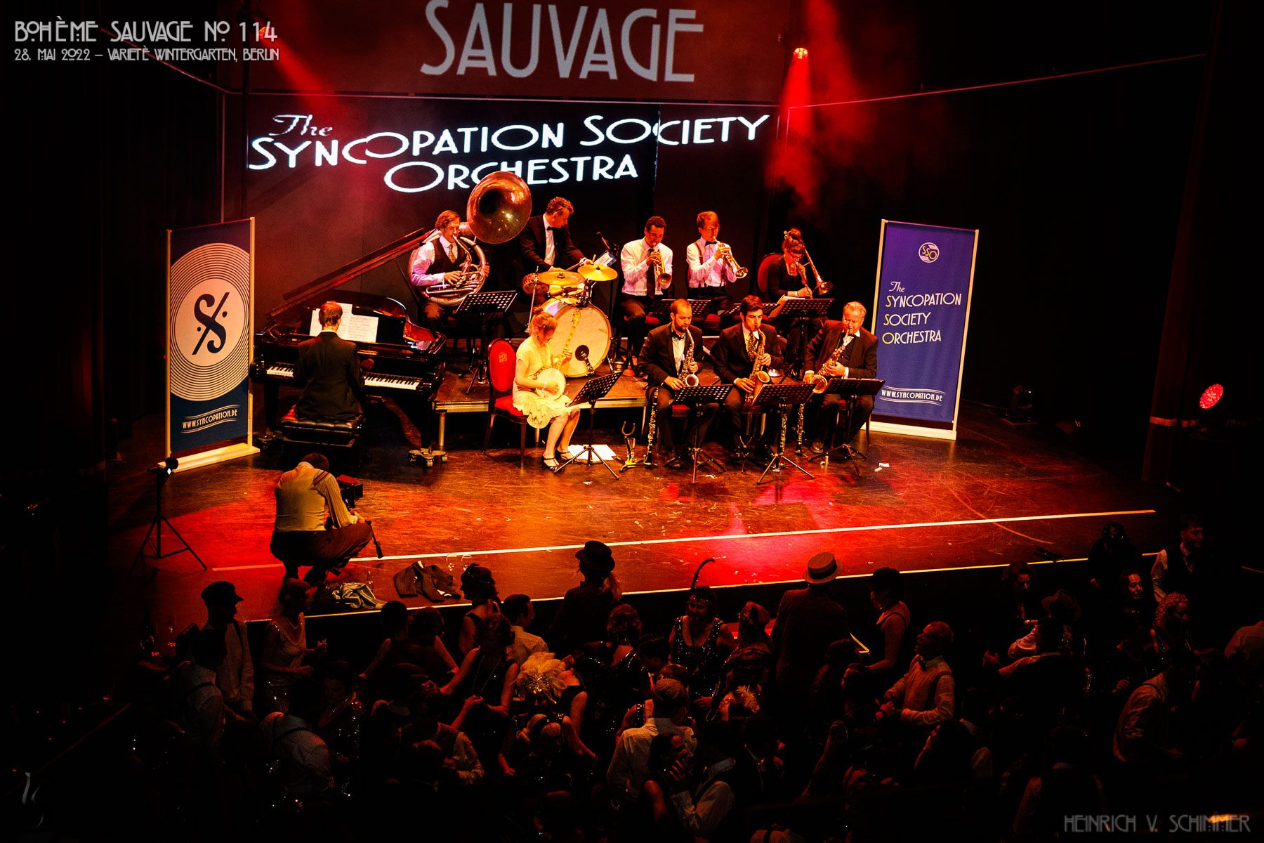 Syncopation Society Orchestra performing at a large cultural event